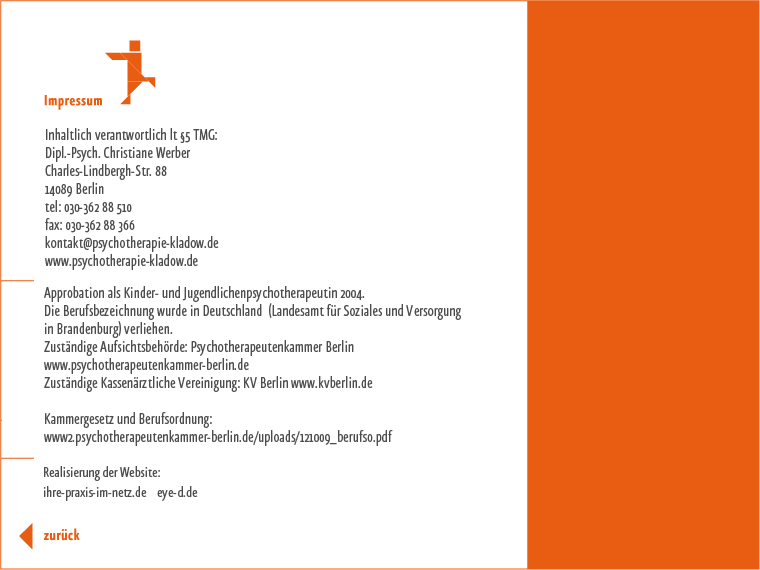 Christiane Werber - Psychologische Praxis fr Kinder + Jugendliche - Verhaltenstherapie, Erziehungsberatung, Coaching, Berlin - Kladow 